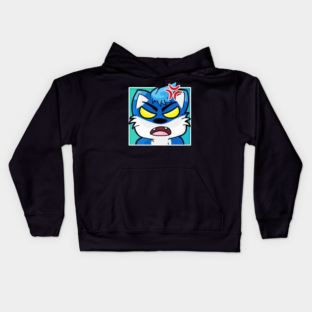 My wolf rage twitch emote Kids Hoodie by szymonnowotny8